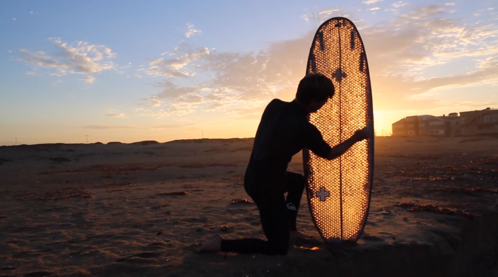 cardboard surfboard