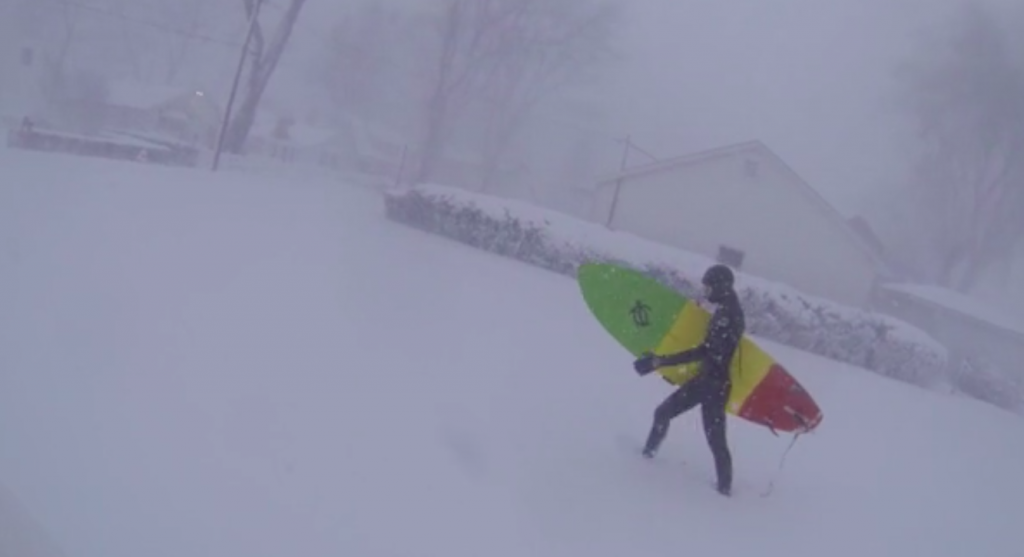 Blizzard surfing